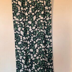 NEW green floral body pillow cover/case